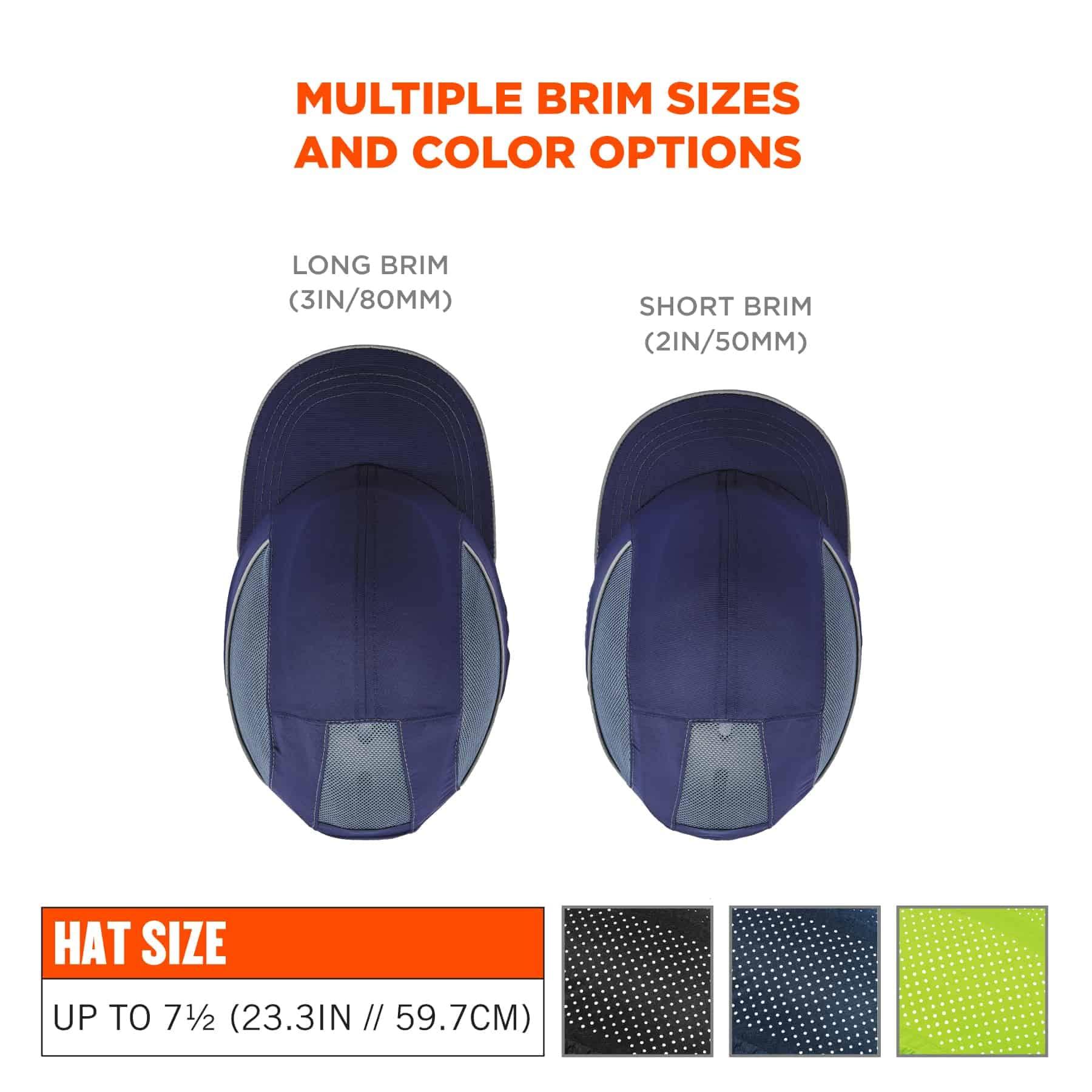 Ergodyne Ergodyne - 8960 Short Brim Blk Bump Cap Led Lighting Tech (23370),Black