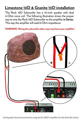 Earthquake Sound Earthquake Sound LIMESTONE-10D 10-inch Rock Subwoofer (Single)