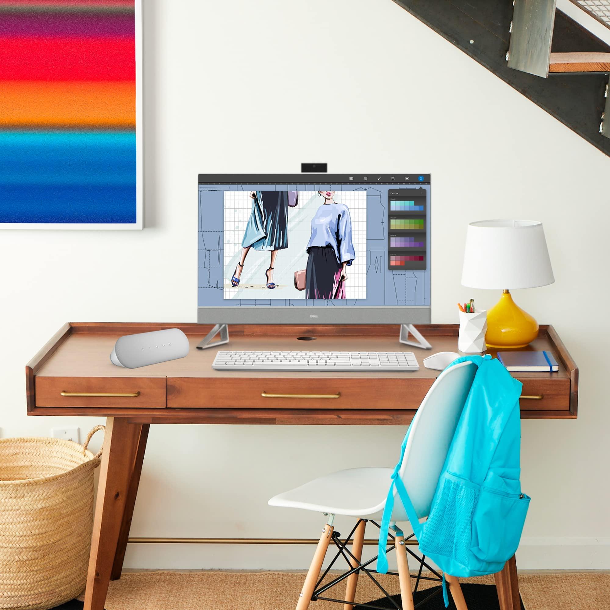 Dell Dell Inspiron 27 7720 All in One Desktop - 27-inch FHD Display, Intel Core i5-1335U Processor, 16GB DDR4 RAM, 512GB SSD, Intel Iris XE Graphics, Windows 11 Pro, Premium Support Migrate - White