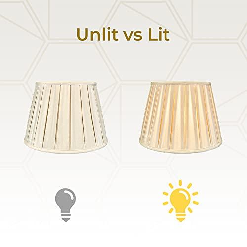 Royal Designs, Inc. Royal Designs Empire English Pleat Basic Lamp Shade, Beige, 11 x 18 x 12