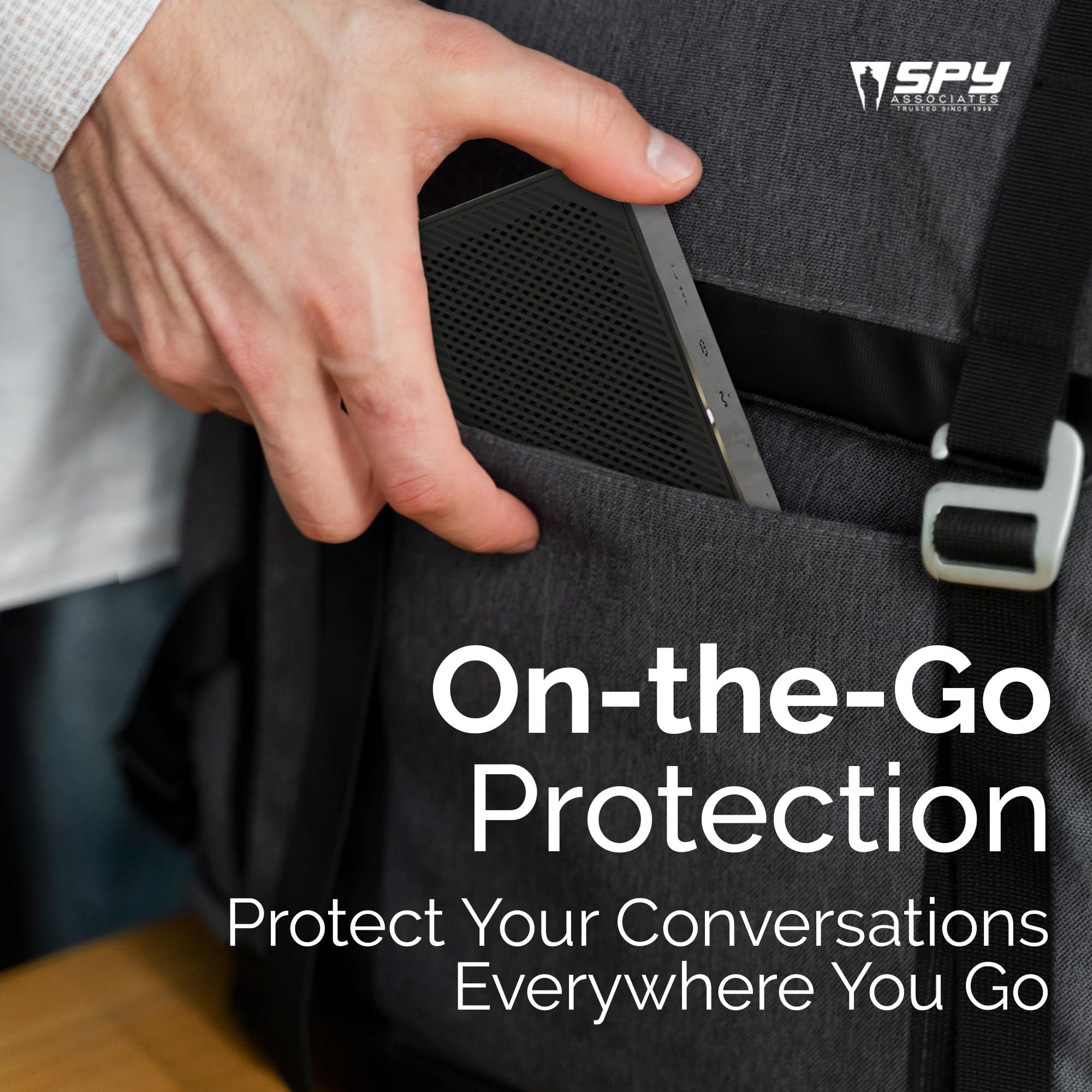 SPY ASSOCIATES Spy Associates Ultrasonic Anti-Recording Device - Voice Activated Anti-Recorder, Microphone Suppressor, 270 Interference Shield, Portable Privacy Protector for Secure Meetings, Office, Cars & More