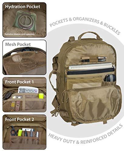 Rockland Rockland Military Tactical Laptop Backpack, Tan, Large