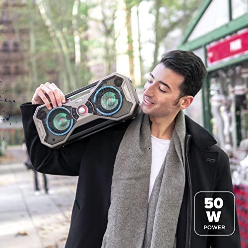 Altec Lansing Altec Lansing Mix 2.0 - Waterproof Bluetooth Speaker with Strong Bass, Portable Speaker for Travel & Outdoor Use, 100 Foot Range & 20 Hour Playtime