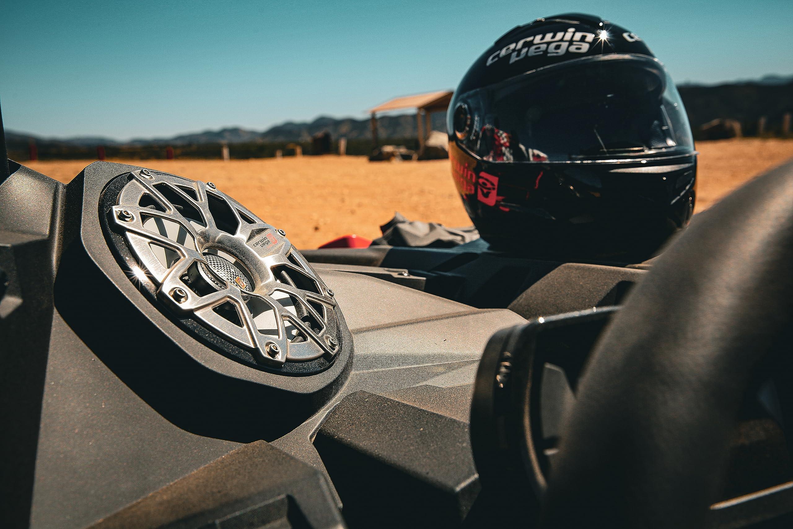 Cerwin Vega Mobile CV Cerwin Vega SM65F4 6.5 4 450W Max / 100W RMS 2-Way Coaxial Speaker w/Flush Mount 1 Titanium Dome Tweeter (Pair)