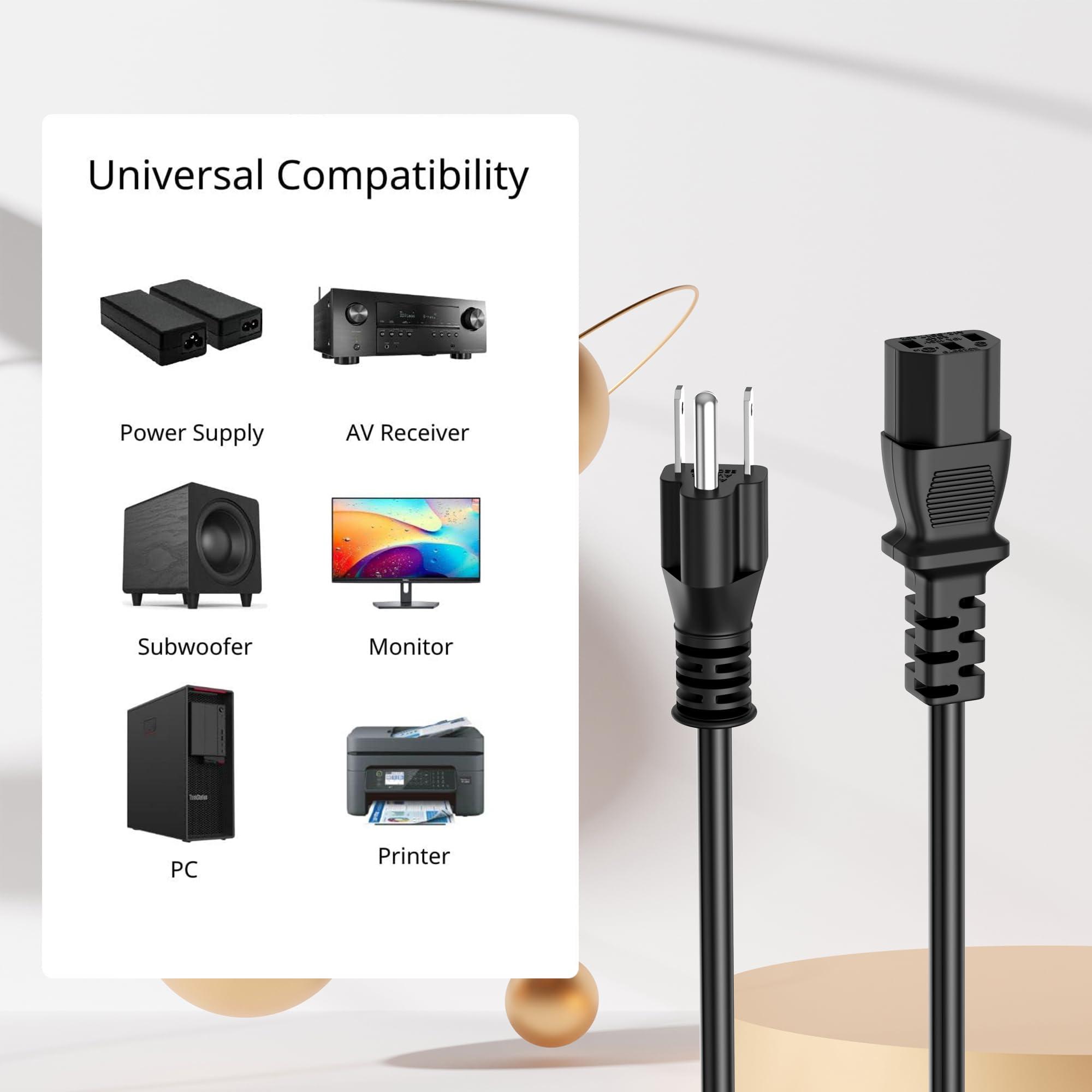 Tomatosd Tomatosd AC Power Cord Compatible with LifePro Turbo 1050 3D Vibration Plate Exercise Machine Fitness