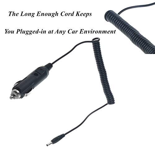 SLLEA SLLEA Car DC Adapter for Dual XDVD180 XDVD181 Portable DVD Player Auto Vehicle Boat RV Cigarette Lighter Plug Power Supply Cord Charger Cable PSU