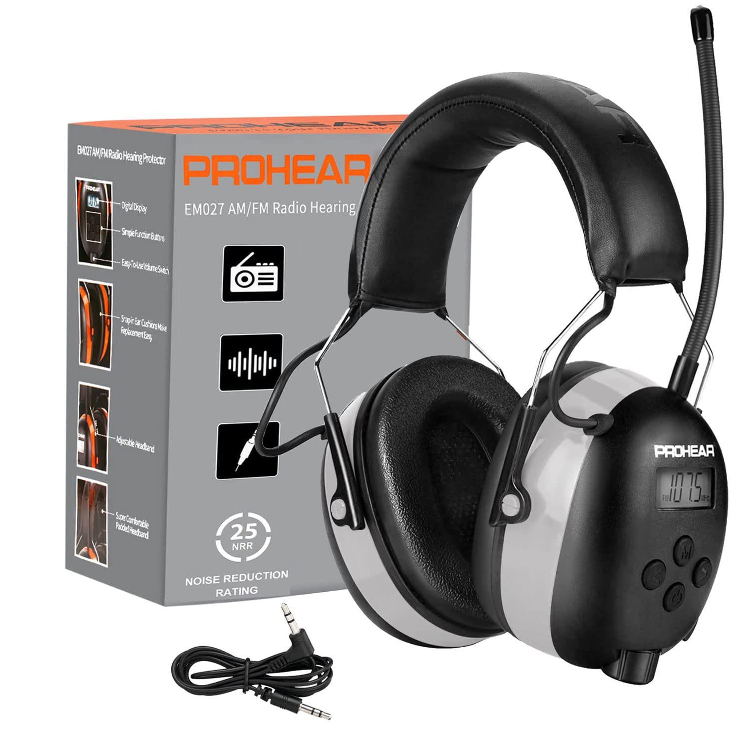 PROHEAR PROHEAR 027 AM FM Radio Headphones with Digital Display,2 pair Foam Ear Pads