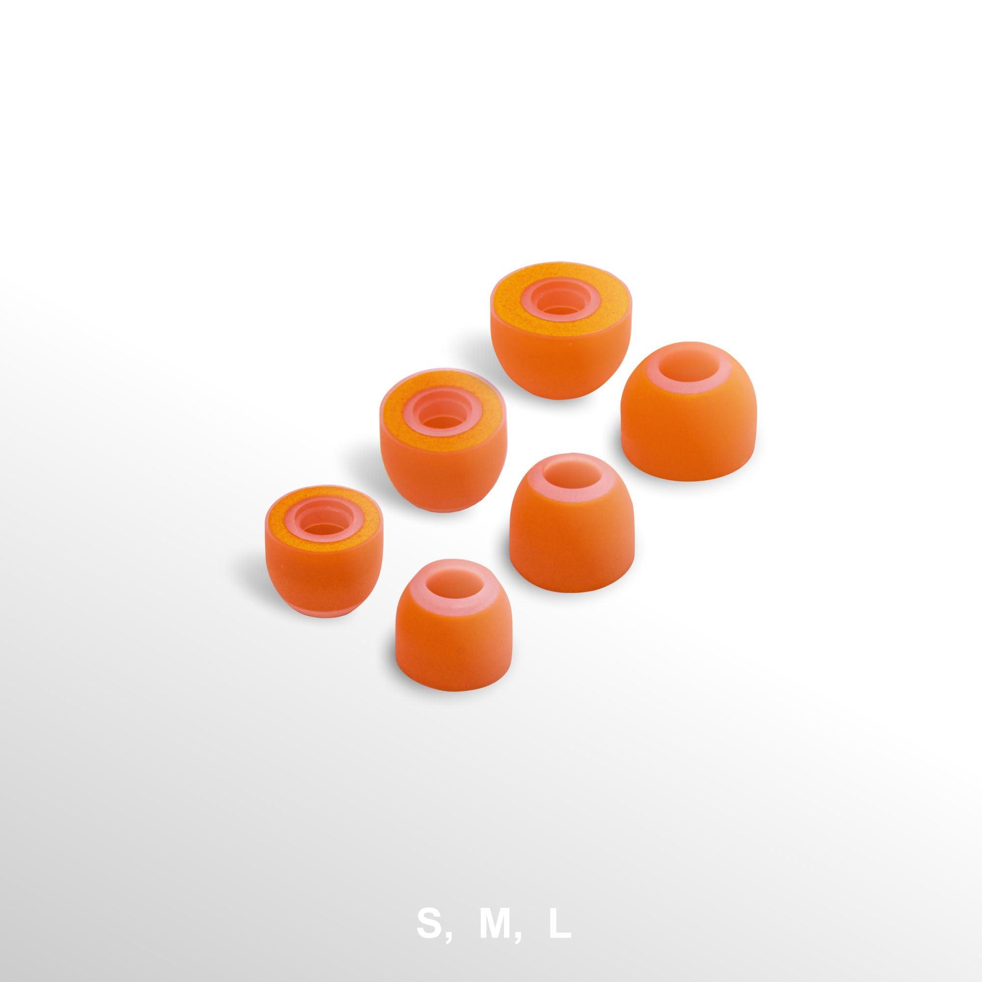 Symbio SYMBIO W New Improved Ear Tips Hybrid Design: Soft Memory Foam Core & Silicone Outside. Comfortable Fit, Longer Life - 3 Pairs (Small/Medium/Large)