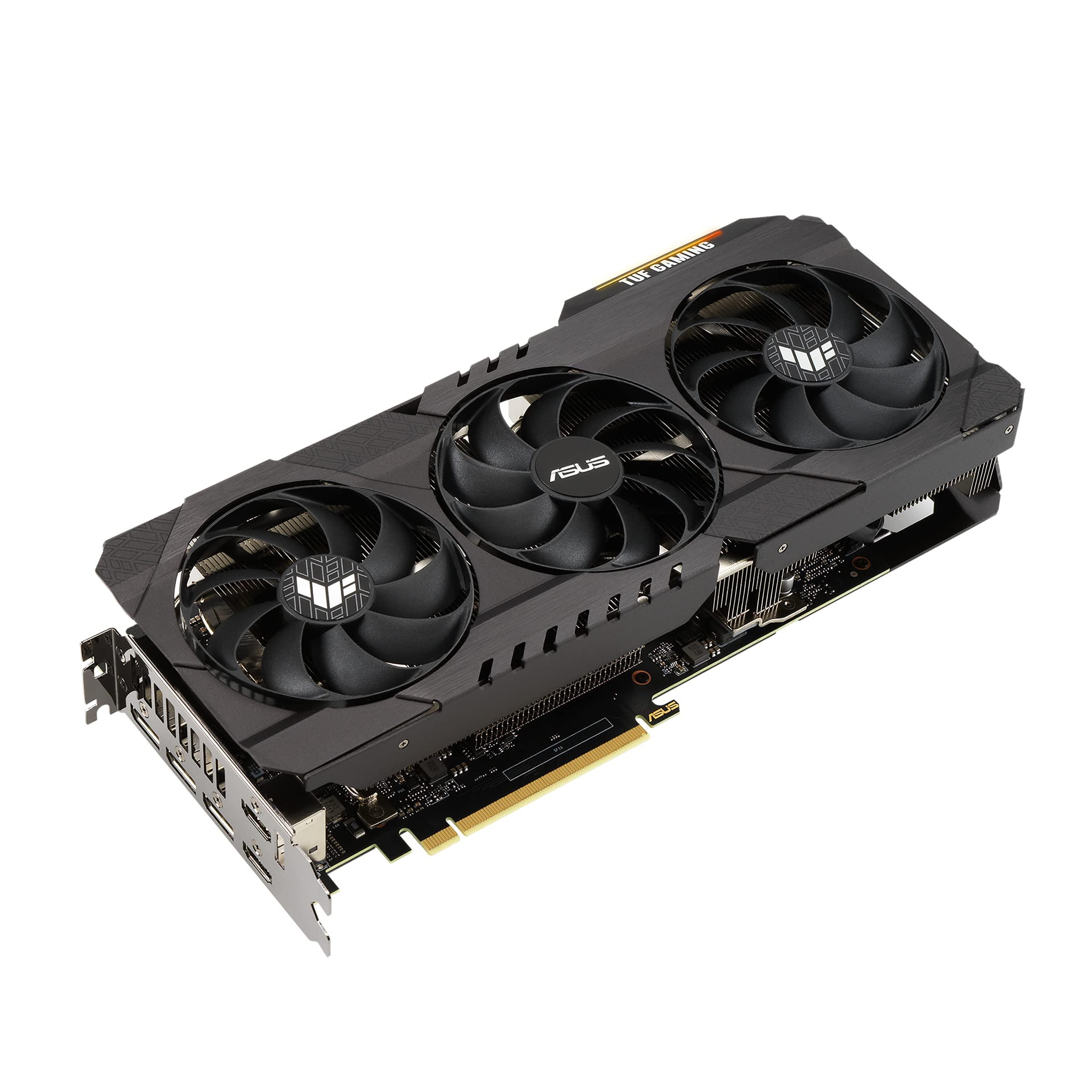 ASUS ASUS TUF Gaming NVIDIA GeForce RTX 3060 Ti OC Edition Graphics Card (PCIe 4.0, 8GB GDDR6X, HDMI 2.1, DisplayPort 1.4a, Dual Ball Fan Bearings, Military-Grade Certification, GPU Tweak III)