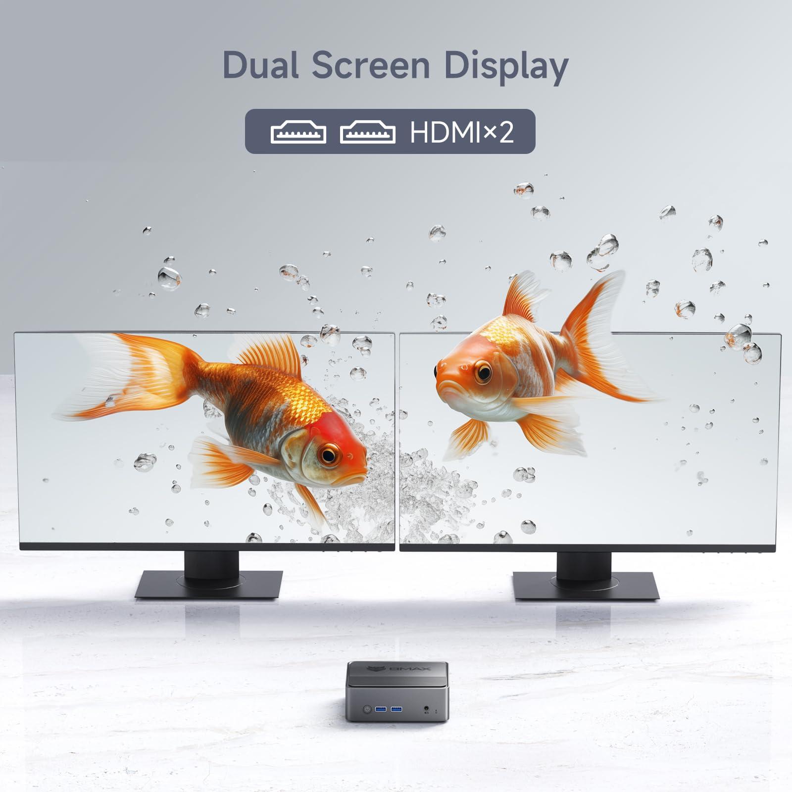 Bmax Bmax B3 Mini PC 256GB SSD 8GB DDR4, Intel 11th Gen N5095 Processor (up to 2.9GHz) 4C/4T, Auto Power On Mini Desktop Computer WiFi/BT5.0/HDMIx2 Support 4K Dual Screen Display, Wake On LAN