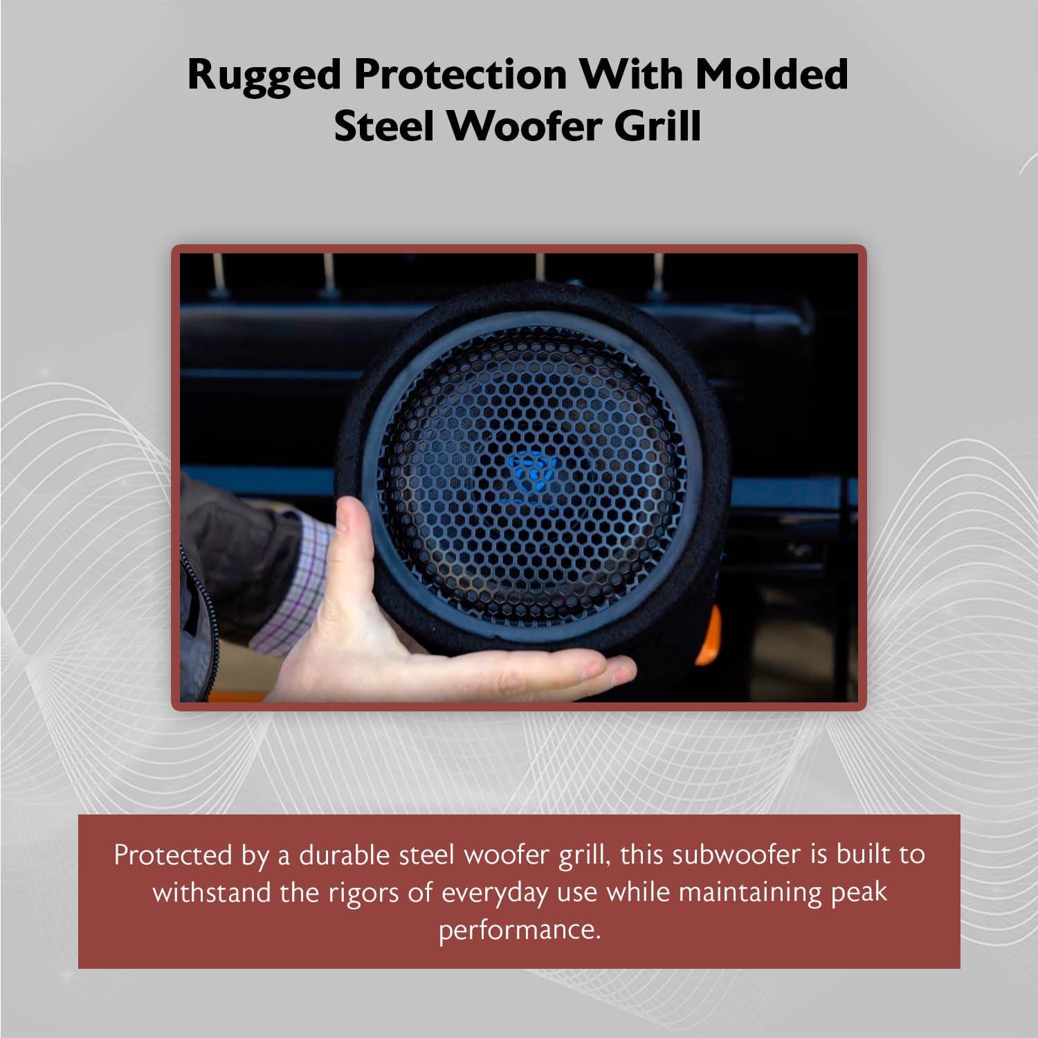 Rockville Rockville RTB65A 6.5\" Powered Subwoofer Bass Tube, 300W Peak, Deep Bass, Built-In Amp, MP3 Input, Crossover, Vented Enclosure, Perfect for Car Audio