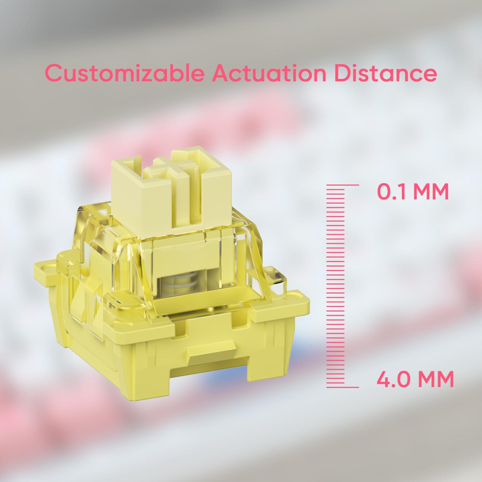 Akko Akko Magnetic Switches Rapid Trigger Gaming Keyboard, MOD007B HE PC World Tour Tokyo Wired/Wireless 75% 8k Polling Rate Mechanical Keyboard with Knob, RGB Backlit Creamy Yellow Magnetic Switch