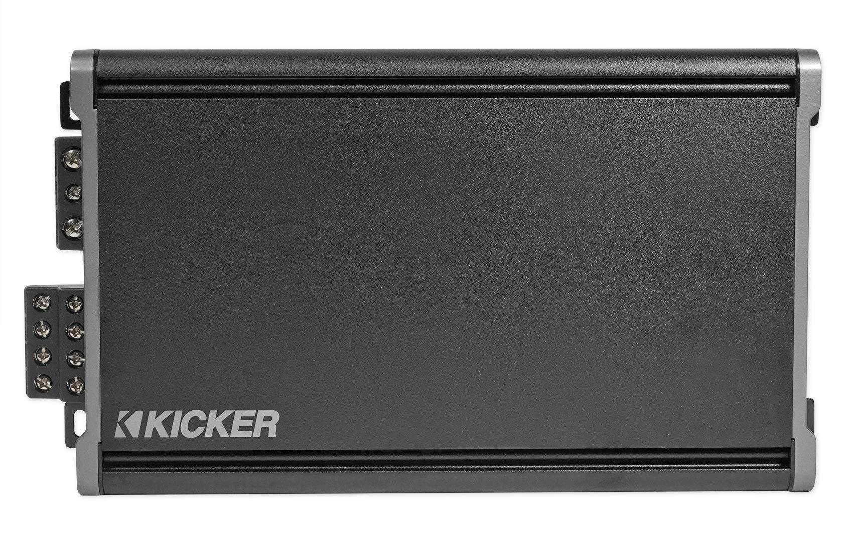 KICKER KICKER 46CXA3604T CXA360.4 360w RMS 4-Channel Car Audio Amplifier Class A/B Amp Bundle with Pair Rockville RV6.3A 6.5" 3-Way Car Speakers 750 Watts/140 Watts RMS CEA Rated