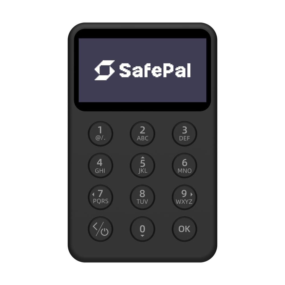 safepal SafePal X1 Cryptocurrency Hardware Wallet, Open-sourced with Bluetooth, Cold Storage for Bitcoin, Ethereum, Solana and More Tokens & NFTs, Secure Private Key, Mnemonic Phrase in Cold Wallet