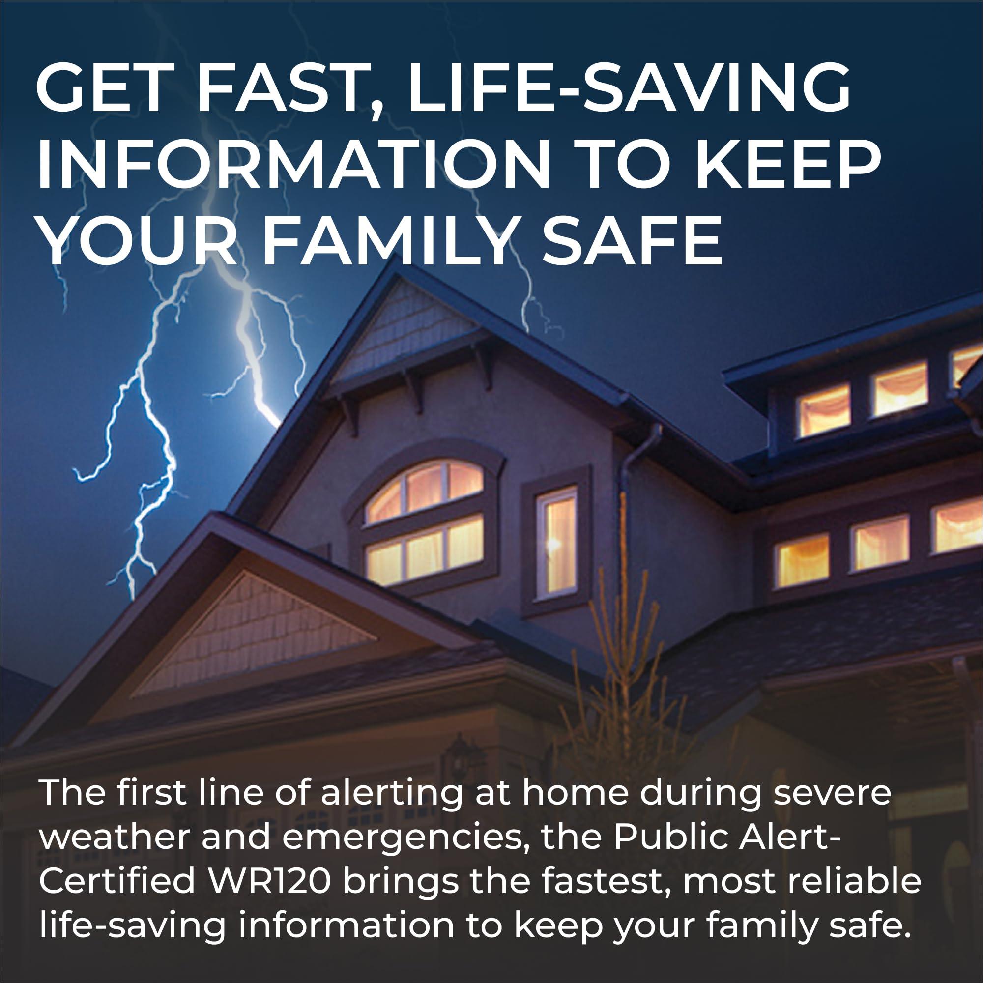 Midland Midland - WR120B - NOAA Emergency Radio - Weather Alerts - Localized Programming, Trilingual Display, 60+ Emergency Life-Saving Alerts, Alarm, Selectable Alert Tone