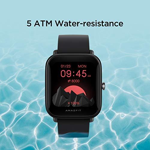 Amazfit Amazfit Bip U Pro Smart Watch with Alexa Built-In for Men Women, GPS Fitness Tracker with 60+ Sport Modes, Blood Oxygen Heart Rate Sleep Monitor, 5 ATM Water Resistant, for iPhone Android(Black)