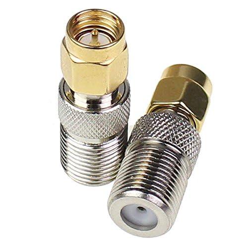 exgoofit exgoofit F Type to SMA Male Female Coax Connector Coaxial Adapter 2 Sets 6 Pcs