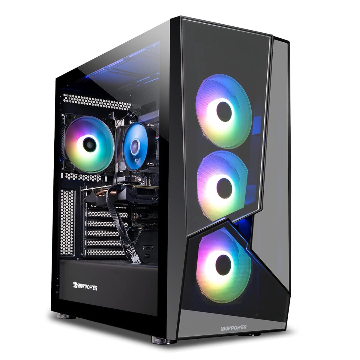 iBUYPOWER iBUYPOWER Pro Gaming PC Computer Desktop Slate5MR 243i (Intel Core i7-11700F 2.5 GHz,AMD Radeon RX 6600 8GB, 16GB DDR4, 500GB SSD + 1 TB HDD, WiFi Ready, Windows 11 Home)