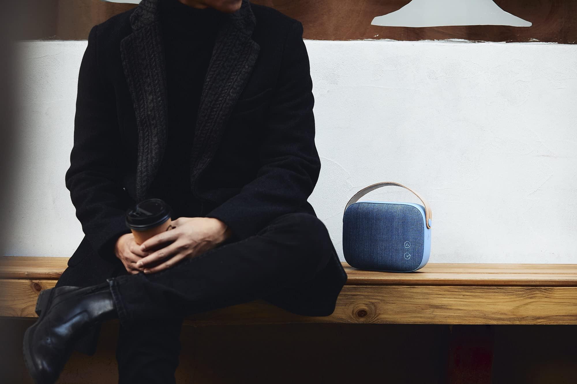 Vifa Vifa Helsinki New Version- Portable Bluetooth Speaker, Powerful Sound and Clear Treble, Stylish Appearance, Hi-Resolution Bluetooth 4.0 Wireless Speakers (Aqua Blue)