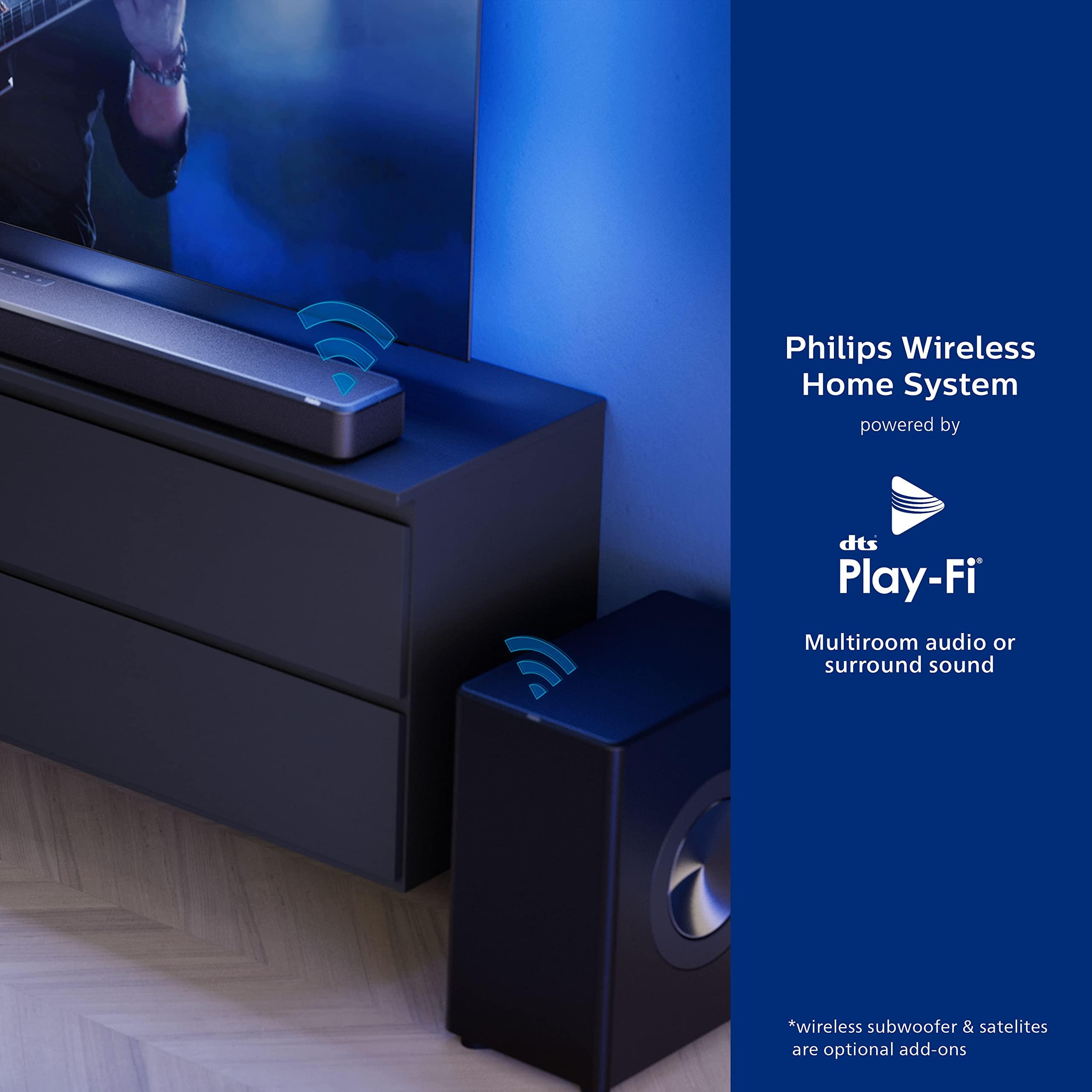 PHILIPS PHILIPS Fidelio FB1 7.1.2-Channel Surround Sound Soundbar with Integrated Dolby Atmos and Subwoofer + DTS Play-Fi, All-in-One, Premium Design and Materials