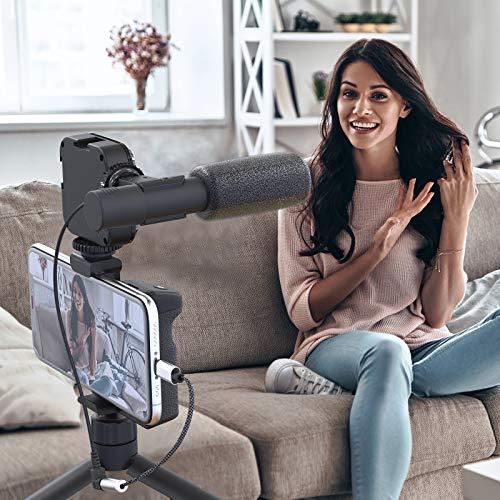 DigiPower DigiPower Follow Me #GoViral Vlogging Kit for Cameras & Phones | with Microphone, 36 LED Light, Smartphone Grip, Wireless Shutter Remote, Tripod | Vlogging Equipment for YouTube, Instagram & Tiktok