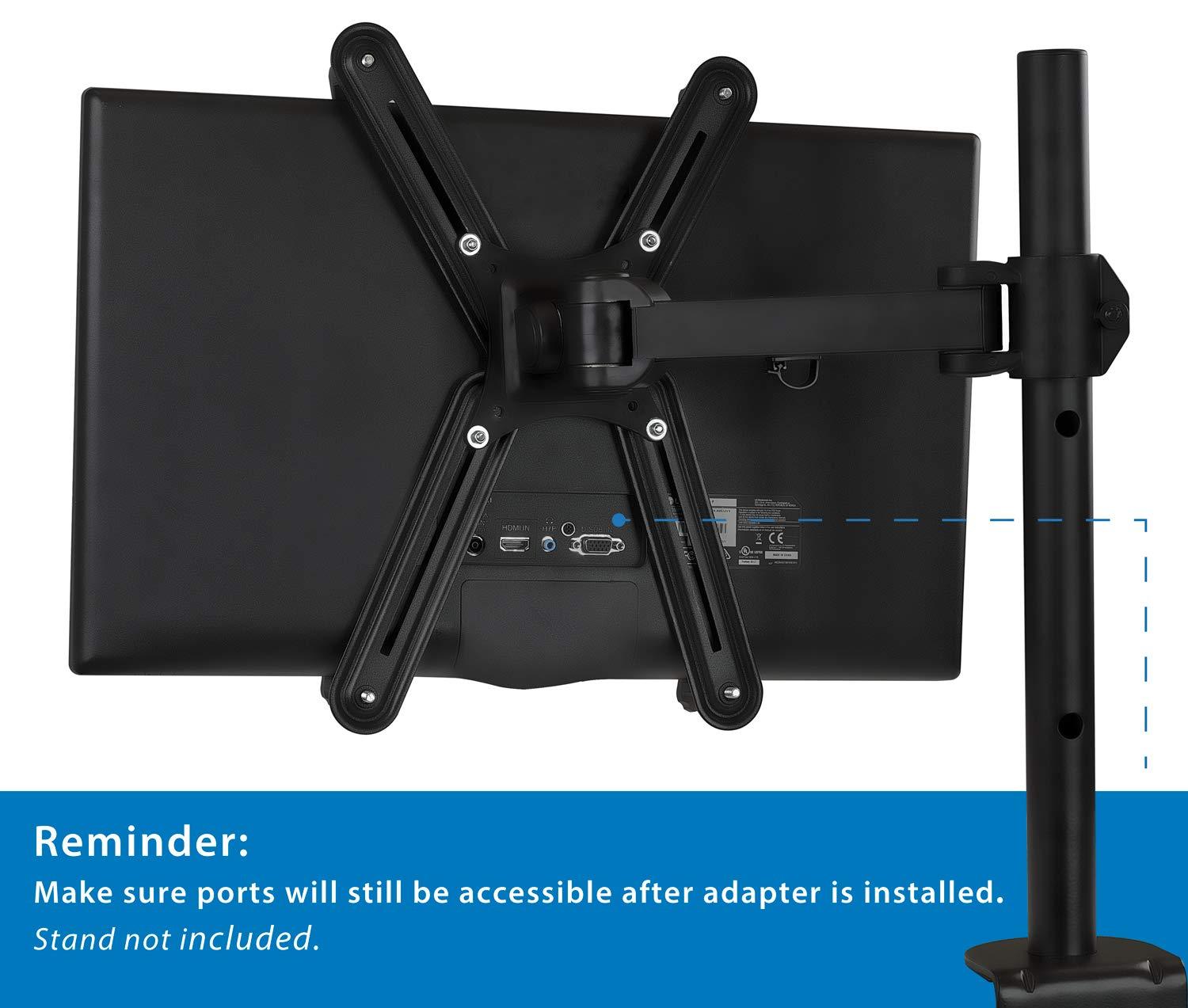 Mount-It! Mount-It! VESA Mount Adapter Mounting Kit for Non-VESA HP ACER Samsung DELL Asus Monitors 13 to 27 Inch LCD LED Screens, VESA 75 and 100 Compatible