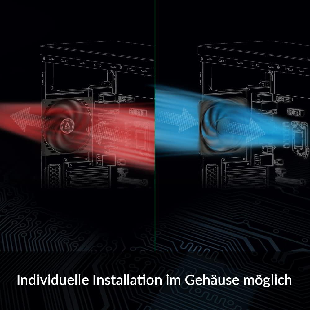 ARCTIC ARCTIC F9 PWM PST - 92 mm PWM PST Case Fan with PWM Sharing Technology (PST), Quiet Motor, Computer, Fan Speed: 150-1800 RPM - Black