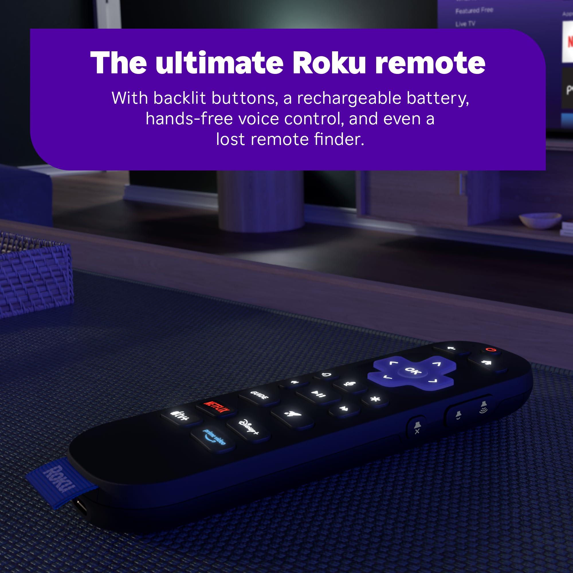 Roku Roku Ultra 2024 - Ultimate Streaming Player - 4K Streaming Device for TV with HDR10+, Dolby Vision & Atmos - Bluetooth & Wi-Fi 6- Rechargeable Voice Remote Pro with Backlit Buttons - Free & Live TV