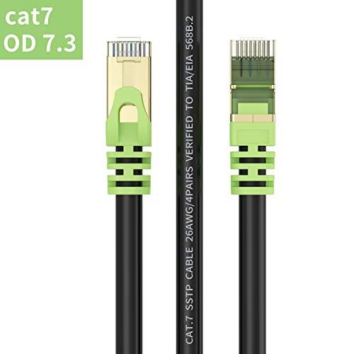 XXONE Outdoor Cat 7 Ethernet Cable 200ft, 26AWG Heavy-Duty Cat7 Networking Cord Patch Cable RJ45 Transmission Speed 10GbpsTransmission Bandwidth 600Mhz LAN Wire Cable SFTP Waterproof Direct Burial (200FT)…