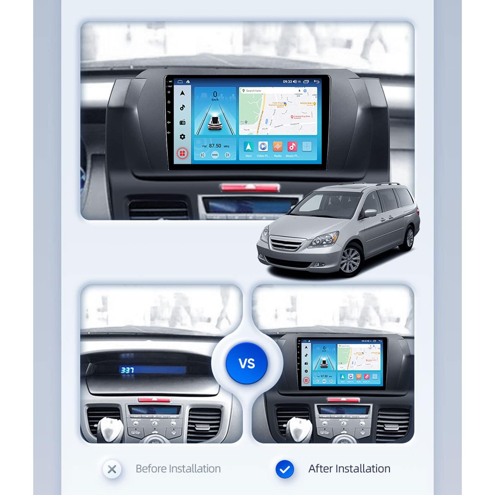 ZEARLY ZEARLY Double Din Car Stereo for Honda Odyssey 3 RL3 RL4 2003~2008 Compatible with Carplay, 9 Inch Touchscreen Car Stereo with Bluetooth MP5 Player, Backup Camera, Mirror Link, FM Car Radio,M600s