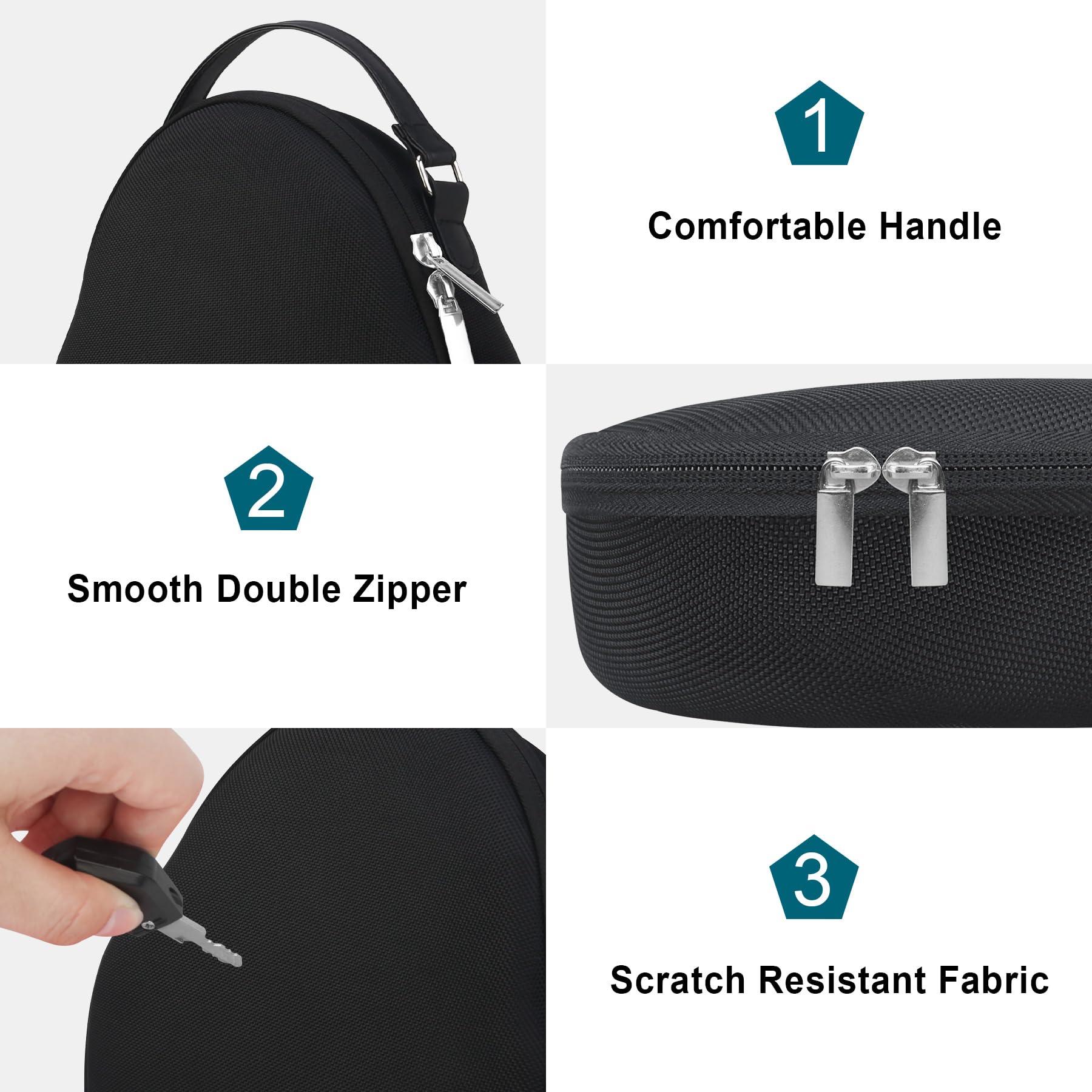 Canboc Canboc Airpods Max Case for Apple AirPods Max Wireless Over-Ear Headphones, Smart Headphones Case, Extra Space fits Cable, Charger, Black(Fabric)