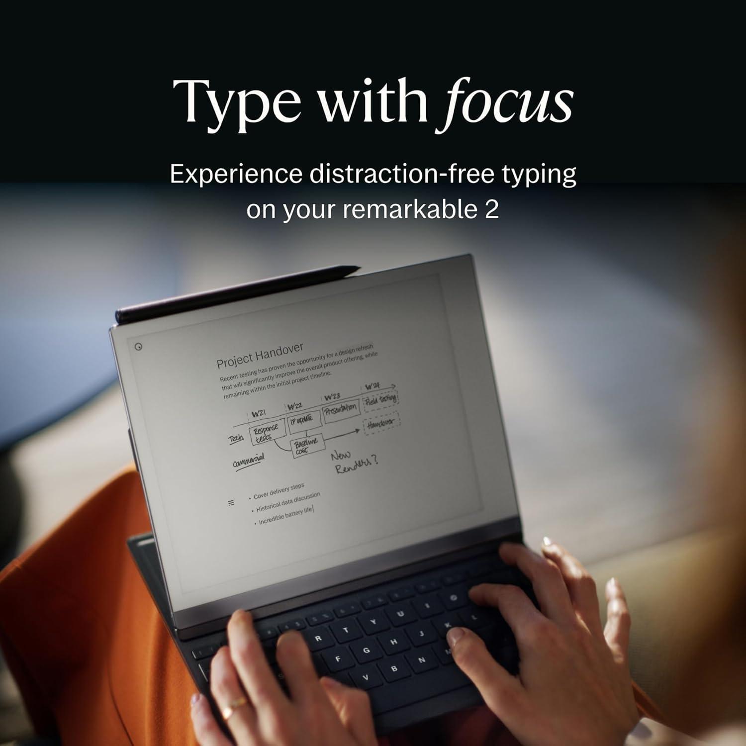 reMarkable reMarkable 2 Type Folio - Brown | Keyboard for The 2 Paper Tablet | US English