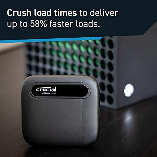 Crucial Crucial X6 500GB Portable SSD - Up to 800MB/s - PC and Mac - USB 3.2 USB-C External Solid State Drive - CT500X6SSD9