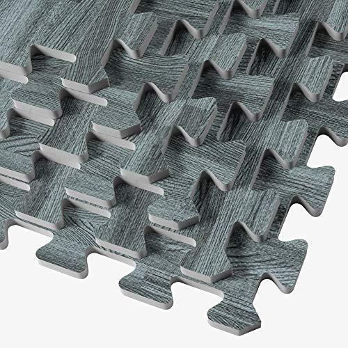We Sell Mats Forest Floor 5/8 Inch Thick Printed Foam Tiles, Premium Wood Grain Interlocking Foam Floor Mats, Anti-Fatigue Flooring, Slate, 100 Sq Ft