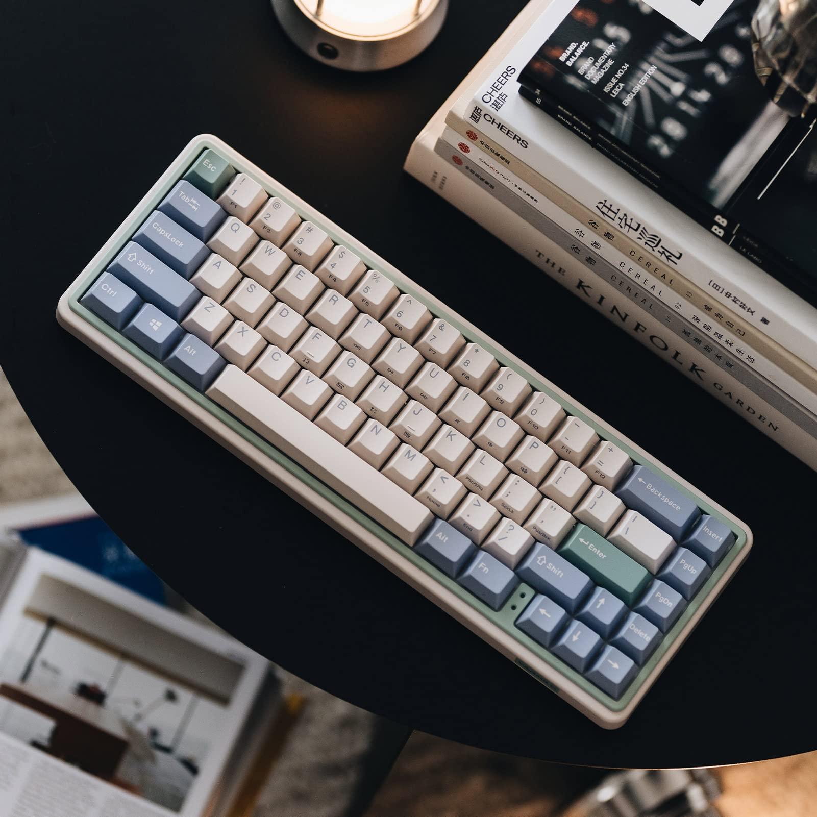 Varmilo Varmilo Minilo VXH67 Eucalyptus 65% Wired Hotswap White LED Mechanical Keyboard Cherry MX Silver