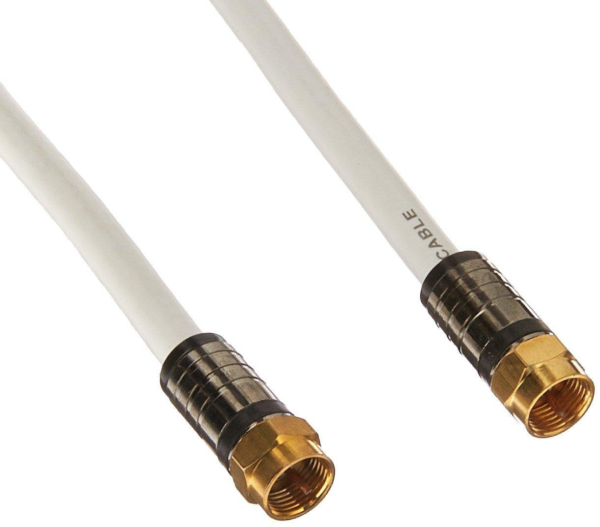 CE Tech 15 ft. 18-Gauge RG-6 Coaxial Cable - White
