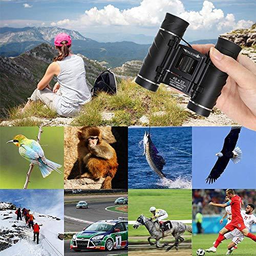 SENMONUS 40x22 Compact Small Binoculars for Adults and Kids, Lightweight Pocket Binoculars for Bird Watching, Travel, Concerts, Sports, Camping and Hiking with Weak Light Night Vision (BAK4 Prism FMC Lens)