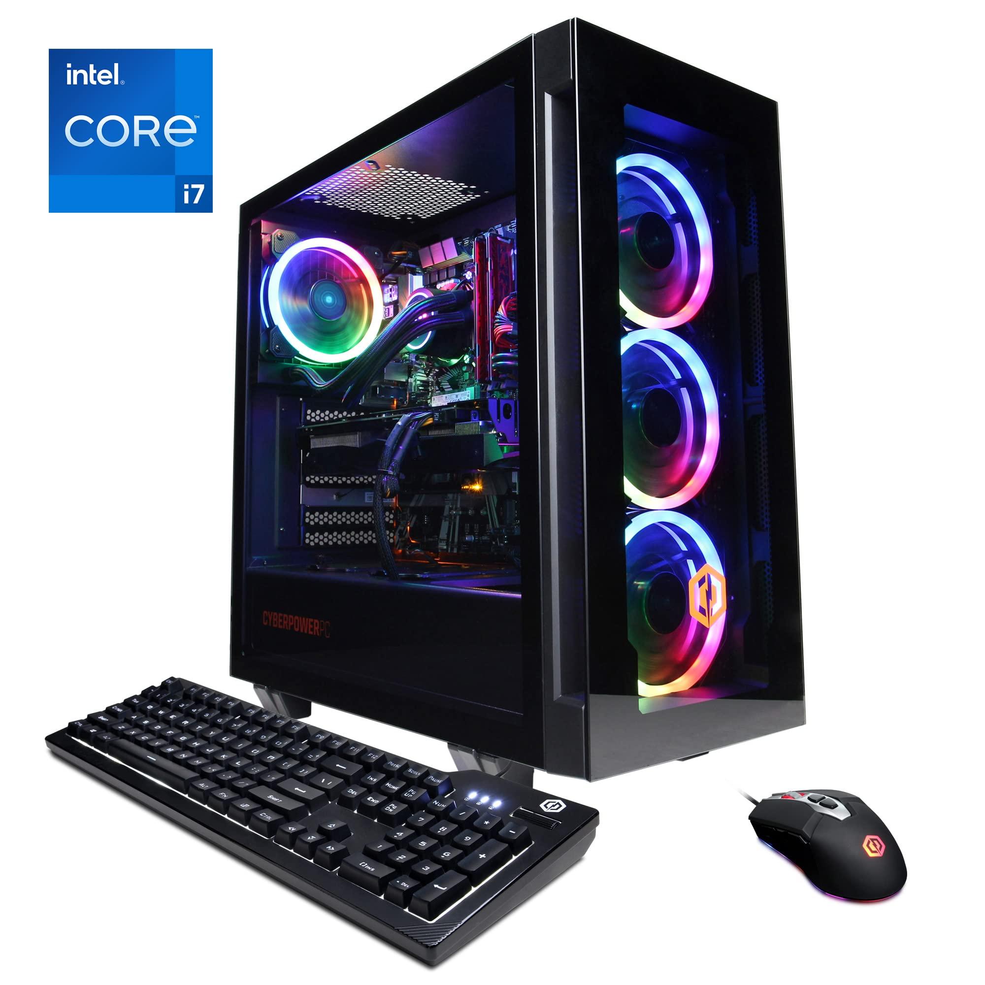 CyberpowerPC CYBERPOWERPC Gamer Xtreme VR Gaming PC, Intel Core i7-12700KF 3.6GHz, GeForce RTX 3060 12GB, 16GB DDR4, 500GB NVMe PCIe SSD, 2TB HDD, WiFi & Win 11 Home (GXiVR8400A9), Black