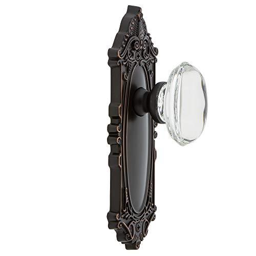 Grandeur Grandeur 810445, Double Dummy, Timeless Bronze Grande Victorian Plate with Provence Crystal Knob