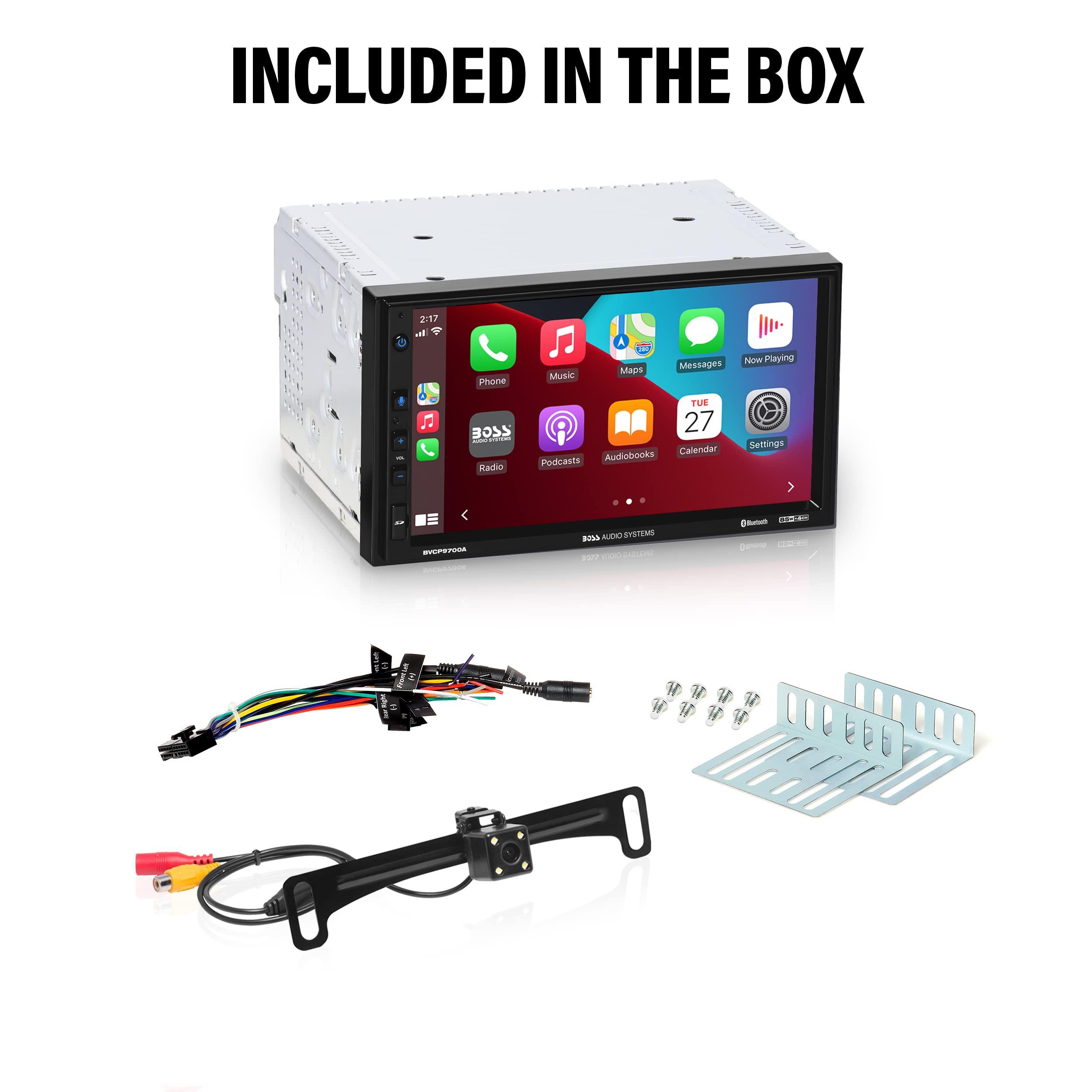BOSS Audio Systems BOSS Audio Systems BVCP9700A-C Car Stereo System - Apple CarPlay, Android Auto, 7 Inch Double Din, Touchscreen, Bluetooth Audio and Calling Head Unit, Radio Receiver, No CD Player, Backup Camera