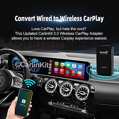 Carlinkit 2023 Wireless CarPlay Adapter CarlinKit 3.0 for Factory Wired CarPlay Cars Model Year: 2016 to 2018, for VW Audi Ford Sync 3 Mazda Mercedes Honda Chevy Subaru Porsche Hyundai Kia Lexus Gmc Acura
