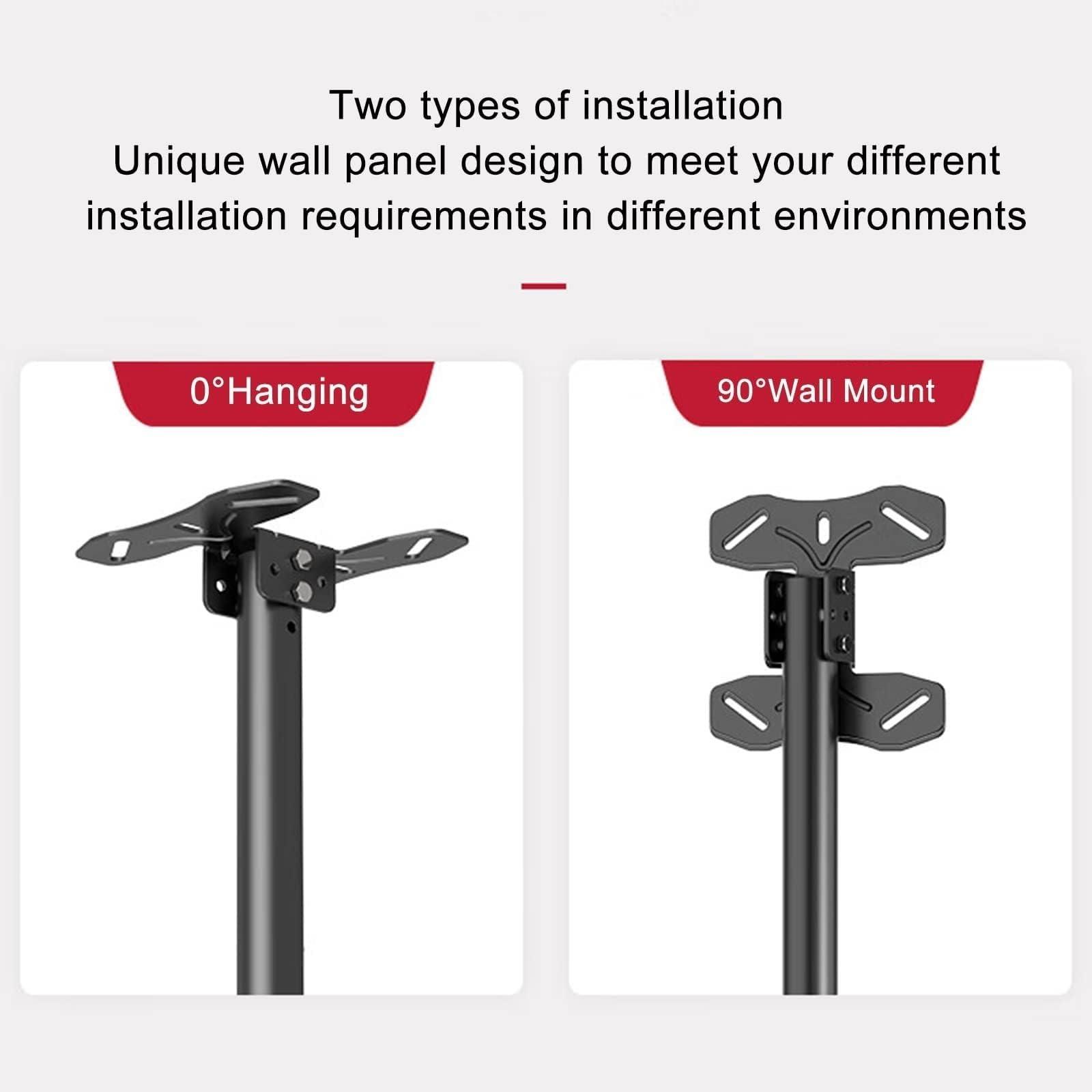 THEGA THEGA Adjustable Ceiling TV Mount Bracket - Tiltable 360 Degree Rotating Ceiling Holder, Suitable for 26-60 Inch TV Ceiling TV Mount, Load 50kg Ceiling TV Mount Stand, VESA Max 400X400mm (Size : 3m)
