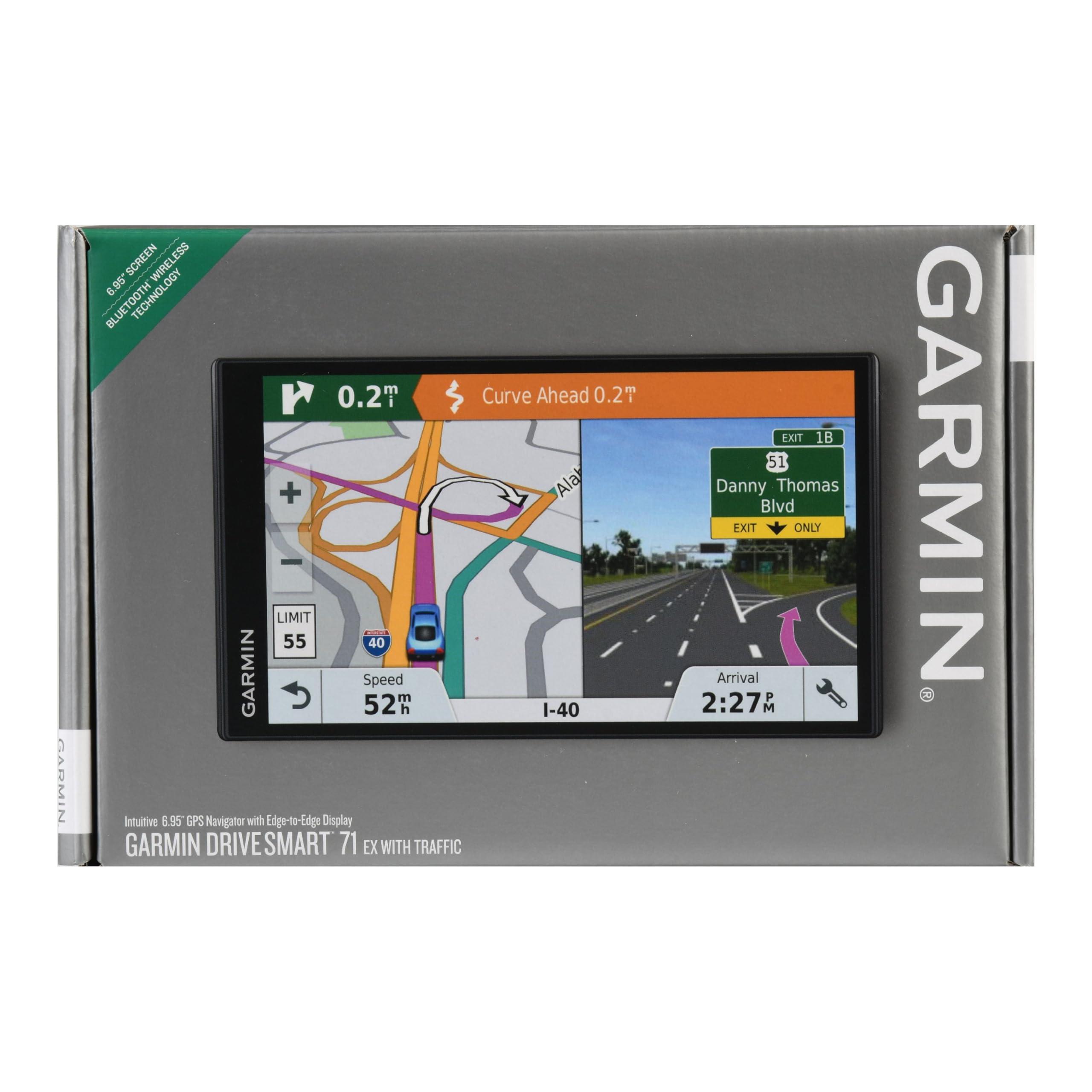 Garmin Garmin DriveSmart 71 EX with Traffic, 7-inch Car GPS Navigator with Bright, Crisp High-resolution Maps and Garmin Voice Assist