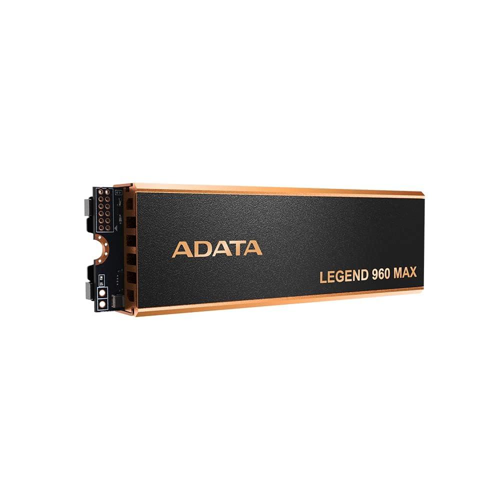 ADATA ADATA 1TB SSD Legend 960 Max with Heatsink PCIe Gen4x4 NVMe M.2 Internal Gaming SSD Up to 7,400 MB/s PS5 Compatible (ALEG-960M-1TCS)