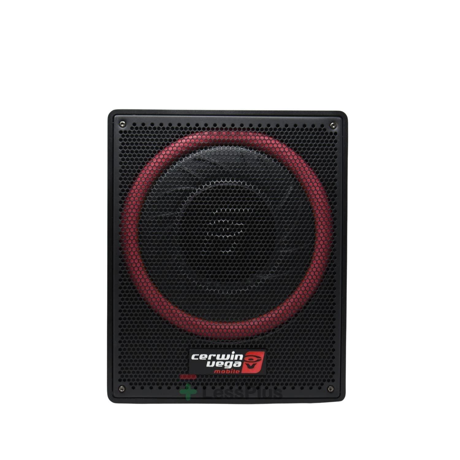 CERWIN-VEGA! CERWIN-VEGA! VPAS12 12-Inch 600W Compact Powered Subwoofer Slim Design with Passive Radiator, Bass Boost & Remote Control Perfect for Cars, Trucks & SUVs