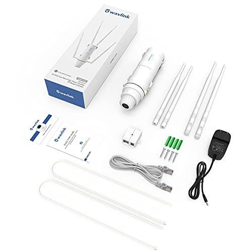 WAVLINK WAVLINK AC1200 Outdoor WiFi Range Extender, 1000ft/300m Long Range, Dual Band 2.4G/5G Weatherproof Access Point with PoE+ Gigabit Ports, Mesh Network & AP/Repeater Modes (IP65 Certified)