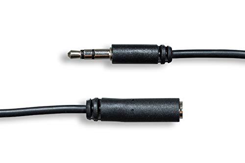 Cablelera Cablelera ZAVD32C3-06 3.5mm Stereo Slim Audio Cable M/F Extension 6' 28AWG