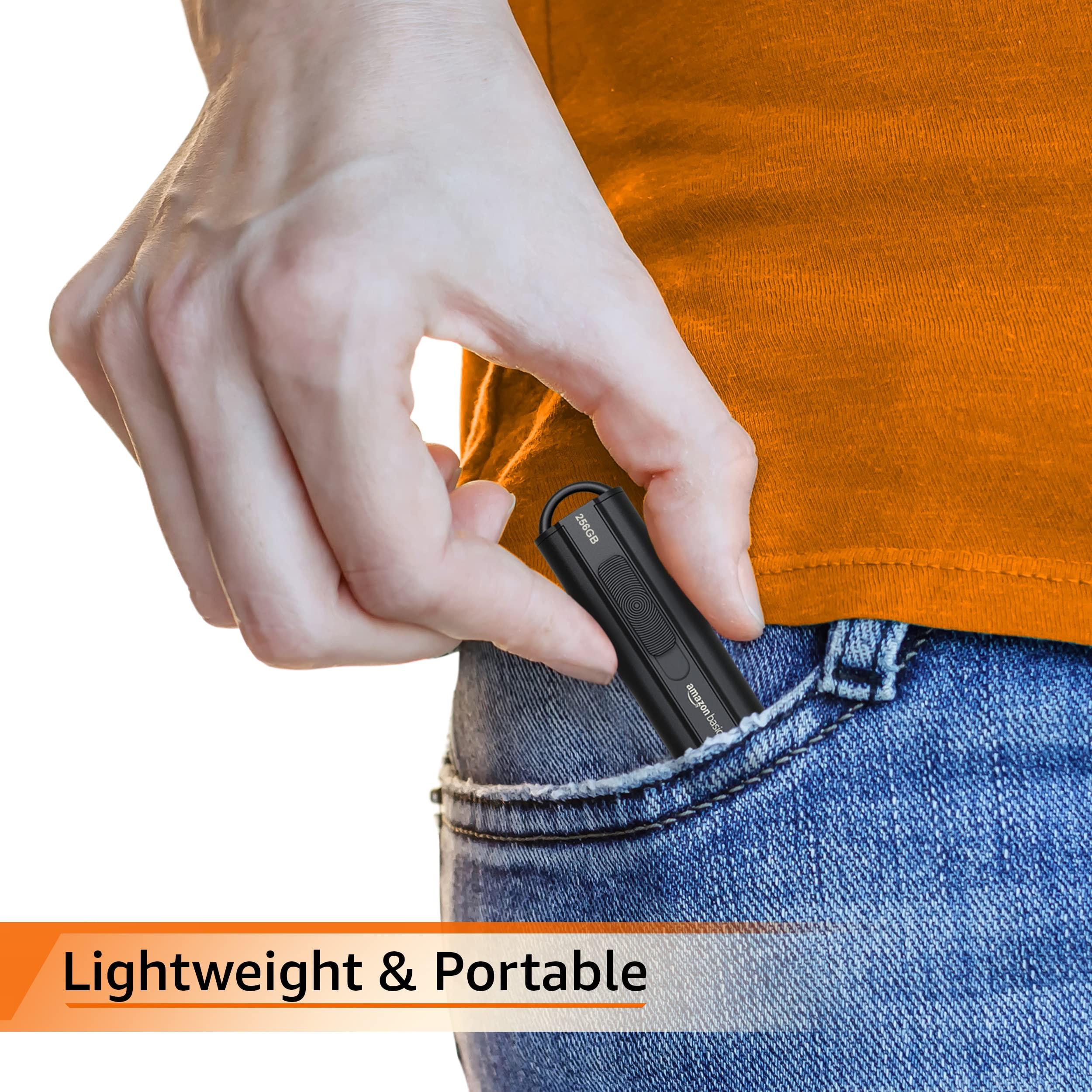 Amazon Basics Amazon Basics 256 GB Ultra Fast USB 3.1 High Capacity Flash Drive for Data Transfer and Storage, Black