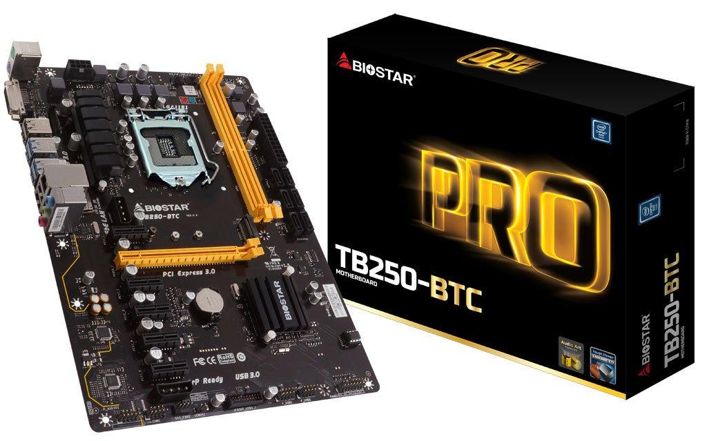Biostar Biostar 198118 Motherboard Tb250-btc Core I7/i5/i3 Lga1151 B250 Ddr4 Sata Pci Express Usb Atx Retail