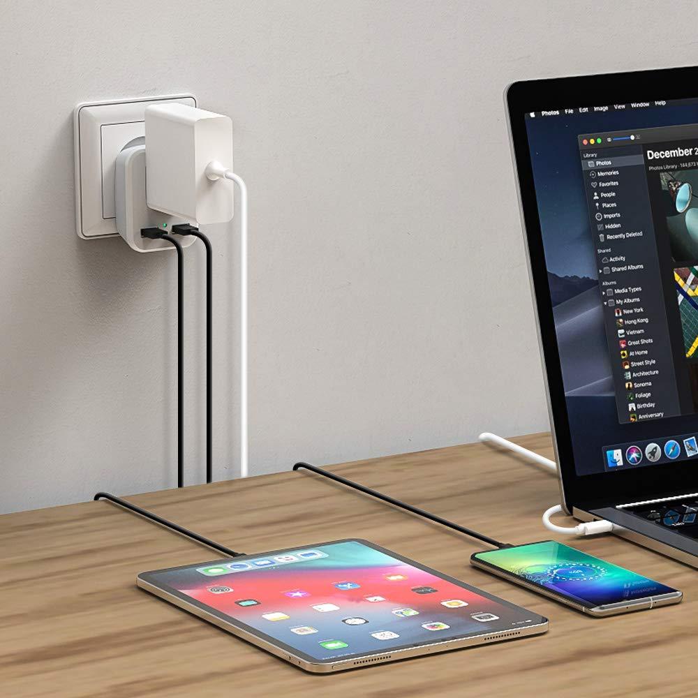 Key Power Type G UK Power Plug Adapter, Travel Adapter for US to British England, London, Ireland, Scotland, AC Outlets with 2 USB Charging Port for Smartphone, etc